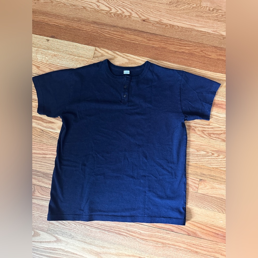 3sixteen Indigo Short Sleeve Henley Tee